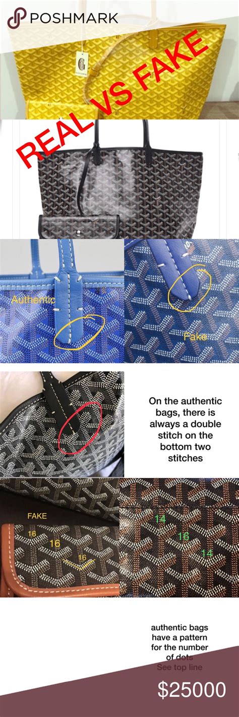 fake vs real goyard touching ys|real Goyard bags.